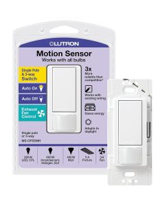 Lutron Maestro White 900 Sq. Ft. Coverage 180 Deg. Detection 3-Way Occupancy Sensor Switch