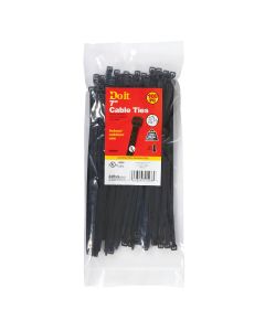 Do it 7 In. x 0.189 In. Black Molded Nylon Weather Resistant Cable Tie (100-Pack)