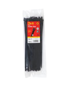 Do it 11 In. x 0.189 In. Black Molded Nylon Weather Resistant Cable Tie (100-Pack)