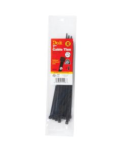 Do it 7 In. x 0.189 In. Black Molded Nylon Weather Resistant Cable Tie (20-Pack)