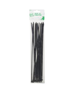 Smart Savers 12 In. x 0.19 In. Black Nylon Cable Tie (20-Pack)