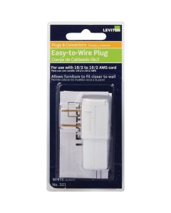 15a-125v Ez Wire Angle Plug Wht