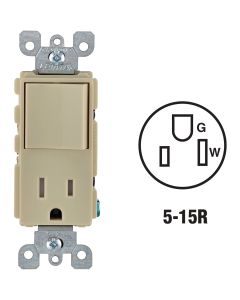 Leviton Decora Ivory 15A Switch & Outlet