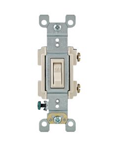 Leviton Residential Grade 15 Amp Toggle Single Pole Switch, Light Almond