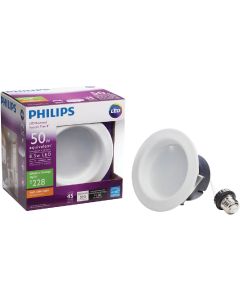 Philips 4 In. Retrofit Non-IC Rated White LED Recessed Light Kit