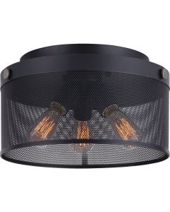 Home Impressions Rey 13 In. Graphite Incandescent Flush Mount Light Fixture