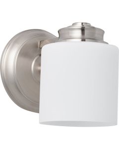 Home Impressions Crawford 1-Bulb Brushed Nickel Bronze Bath Light Bar