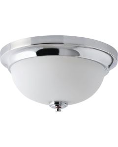 Home Impressions Crawford 13 In. Chrome Incandescent Flush Mount Light Fixture