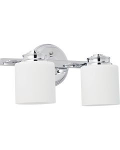 Home Impressions Crawford 2-Bulb Polished Chrome Bath Light Bar