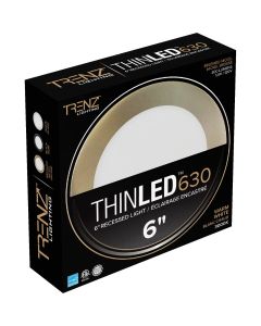 Liteline Trenz ThinLED 6 In. New Construction/Remodel IC Rated White 800 Lm. 3000K Recessed Light Kit