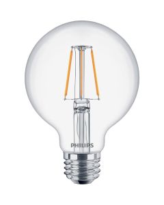 Philips 40W Equivalent Daylight G25 Medium Clear LED Decorative Light Bulb