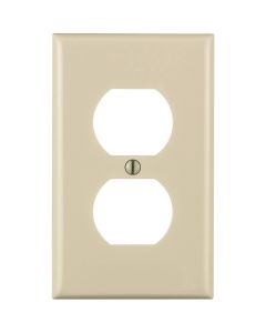Leviton Commercial Grade 1-Gang Thermoplastic Outlet Wall Plate, Light Almond