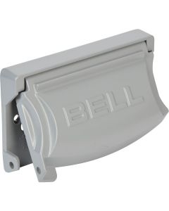 Bell Single Gang Multi-Configuration Die-Cast Metal Gray Outdoor Outlet Cover