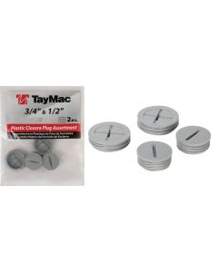 TayMac 1/2 In, 3/4 In. Weatherproof Gray Outdoor Closure Plug (4-Pack)