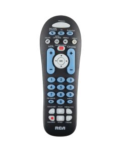 RCA 3-Device Universal Black Remote Control