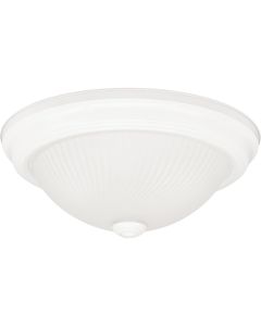 Home Impressions 11 In. White Incandescent Flush Mount Ceiling Light Fixture