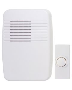 Heath Zenith Plug-In & Battery Operated White Wireless Door Chime