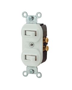 Leviton Single Pole & 3-Way White 15A Duplex Switch