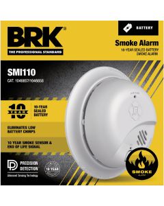 BRK 10-Year Battery Ionization Smoke Alarm