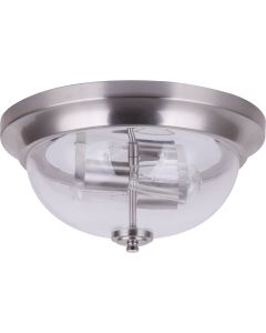 Home Impressions 13 In. Brushed Nickel LED Flush Mount Ceiling Light Fixture