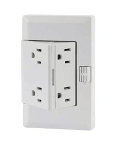 theOUTlet 15A White Residential Tamper Resistant Permanent Outlet Extender
