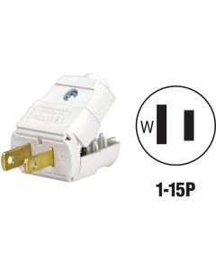 15a 125v 2-wire 2-pole Plug Wht