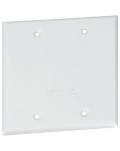 Southwire Double Gang White Weatherproof Blank Cover