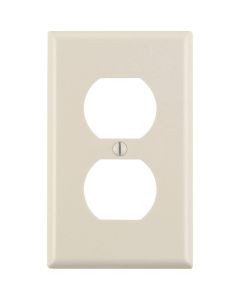 Leviton 1-Gang Smooth Plastic Outlet Wall Plate, Light Almond (10-Pack)