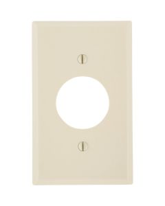 Leviton 1-Gang Smooth Plastic Single Outlet Wall Plate, Ivory