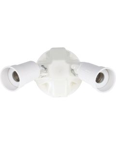 Halo White Dusk To Dawn Incandescent Floodlight Fixture