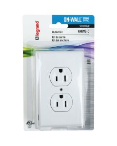 Wiremold On-Wall White PVC 1 In. Outlet Box Kit