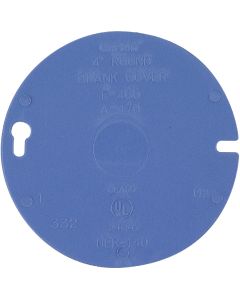 Carlon 4 In. Blank Blue Round Box Cover