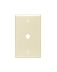 Leviton 1-Gang Plastic Ivory Telephone/Cable Wall Plate with 0.312 In. Hole
