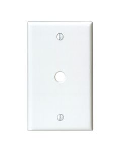 1 Gang Phone/Cable Wallplate Wht
