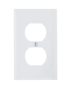 Leviton Commercial Grade 1-Gang Thermoplastic Outlet Wall Plate, White