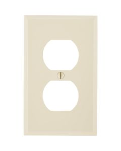 Leviton Commercial Grade 1-Gang Thermoplastic Outlet Wall Plate, Ivory