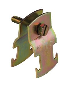 Superstrut 1 In. Gold Galvanized Electroplated Zinc Universal Pipe Clamp