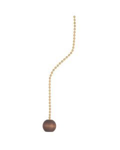 Westinghouse 36 In. Polished Brass Pull Chain with Walnut Ball Ornament