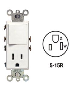 Leviton White 15A Switch & Outlet