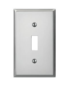 Amerelle PRO 1-Gang Stamped Steel Toggle Switch Wall Plate, Polished Chrome
