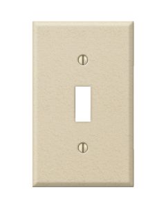Amerelle PRO 1-Gang Stamped Steel Toggle Switch Wall Plate, Ivory Wrinkle
