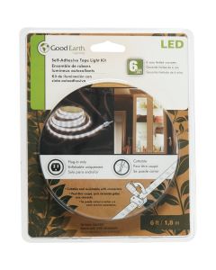 Good Earth Lighting 6 Ft. L. Plug-In White LED Under Cabinet Tape Light