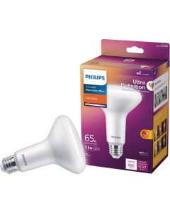 Philips Warm Glow Ultra Definition 65W Equivalent Soft White BR30 Medium Dimmable LED Floodlight Light Bulb