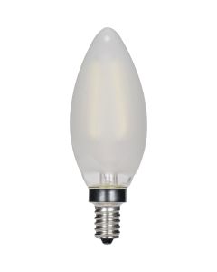 Satco 40W Equivalent Warm White B11 Candelabra Traditional Frosted LED Decorative Light Bulb (2-Pack)