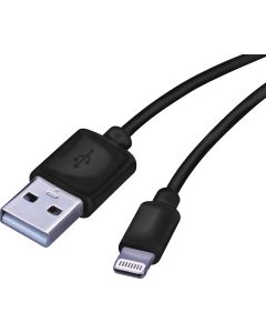 Blue Jet 3 Ft. Black Lightning to Type-A USB Charging & Sync Cable