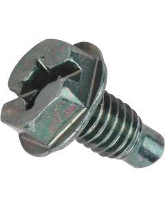 Steel City 10-32 x 3/8 In. Hex Washer Slotted/Cross Green Grounding Screw (10-Pack)