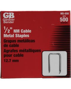 Gardner Bender 1/2 In. x 15/16 In. Carbon Steel Cable Staple (500-Count)