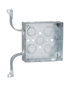 Raco W Bracket Mount 4 In. x 4 In. Square Box with Off-Center Knockouts