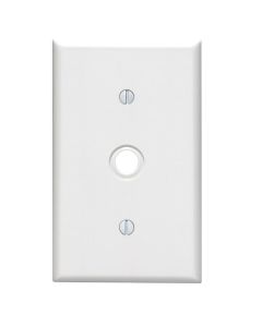 Leviton 1-Gang Thermoset Plastic White Telephone/Cable Wall Plate with 0.406 In. to 0.625 In. Hole