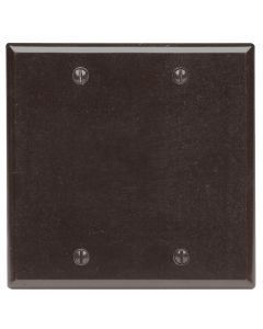 Leviton 2-Gang Standard Thermoset Blank Wall Plate, Brown